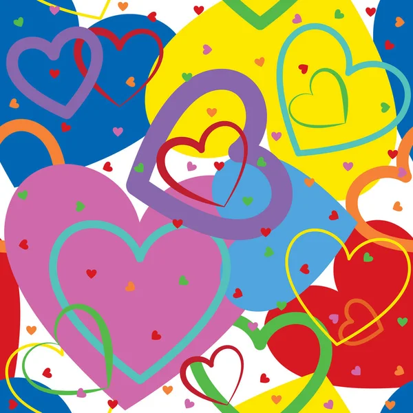 Background from colorful hearts — Stock Vector