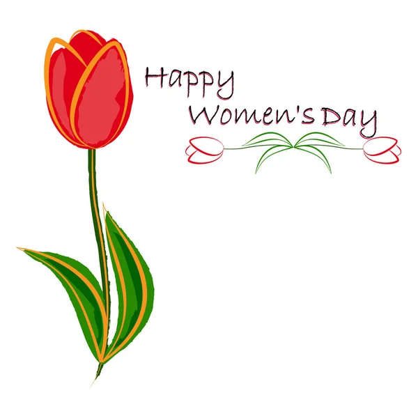Dünya Kadınlar Günü için tebrik kartı — Stok Vektör