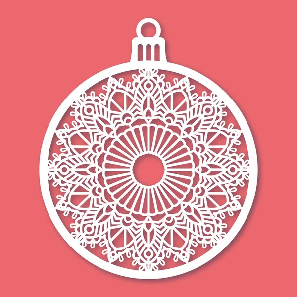 Kar tanesiolan Noel balosu. Lazer Kesim şablonu