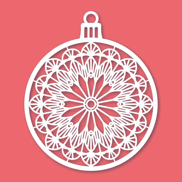 Kar tanesiolan Noel balosu. Lazer Kesim şablonu