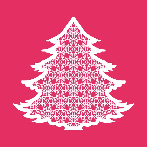 Árbol de Navidad con patrón geométrico — Vector de stock