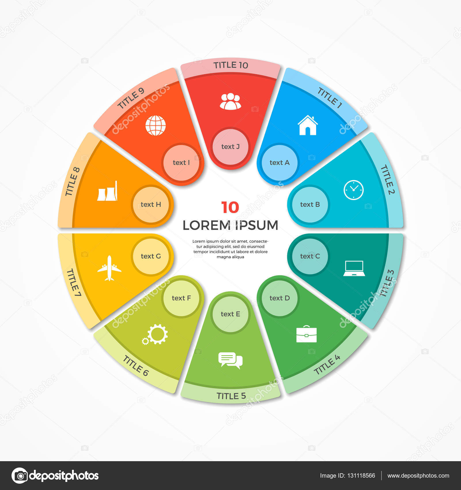 10 Section Pie Chart