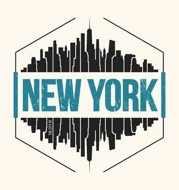 New York City grafik, t-shirt tasarım, tişört baskı, tipografi
