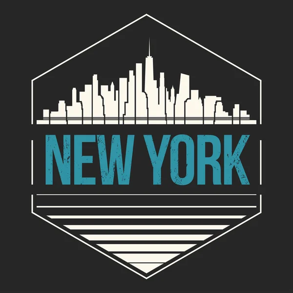 New York stad t-shirt design. Vectorillustratie. — Stockvector