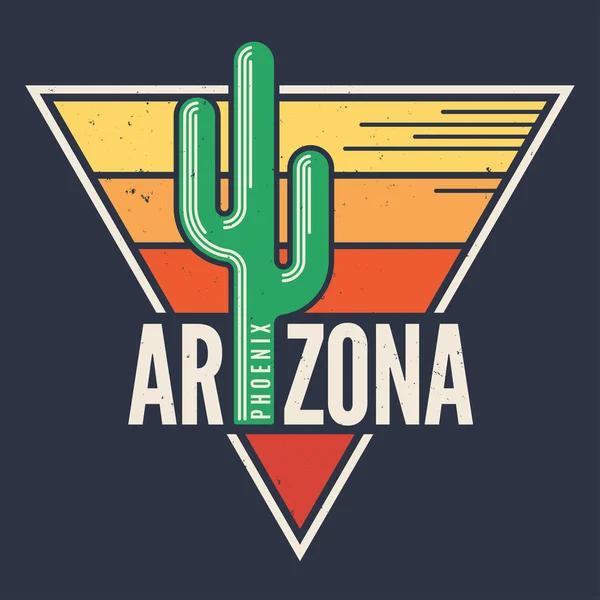 Arizona t-shirt design, drukowania, typografia, etykiety z stylu sag — Wektor stockowy