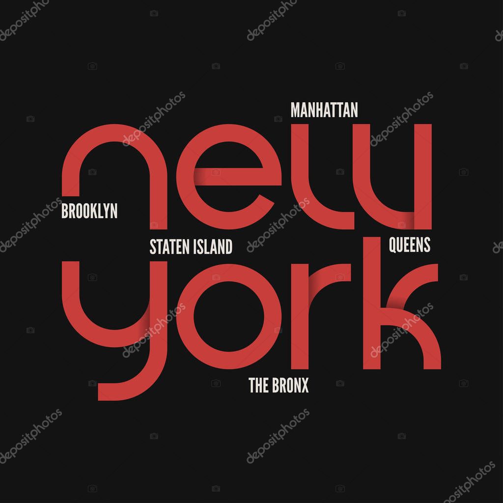 New York City. T-shirt and apparel vector design, print, typography, poster, emblem.