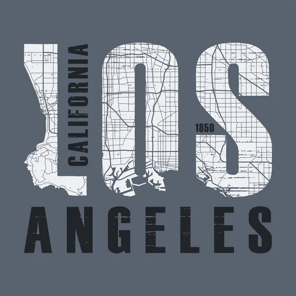 Los Angeles t-shirt ve konfeksiyon tasarım, baskı, tipografi vektör — Stok Vektör