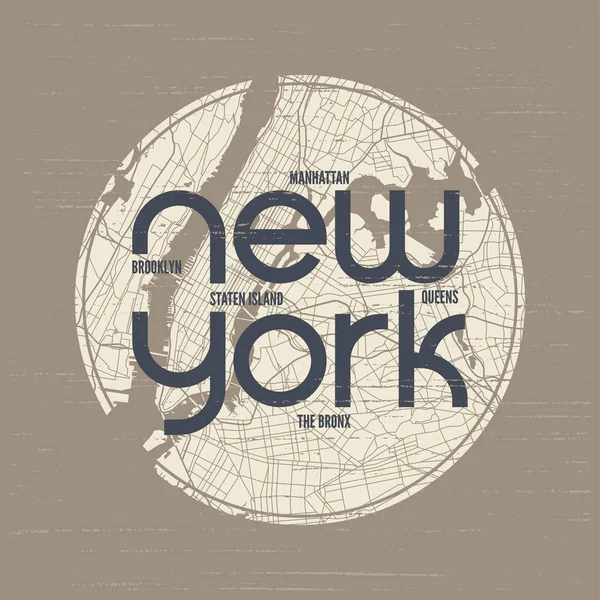 New York t-shirt and apparel vector design, print, typography, p — Stock Vector