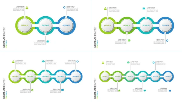 Vector tidslinje diagram infographic mönster för datavisualisering — Stock vektor