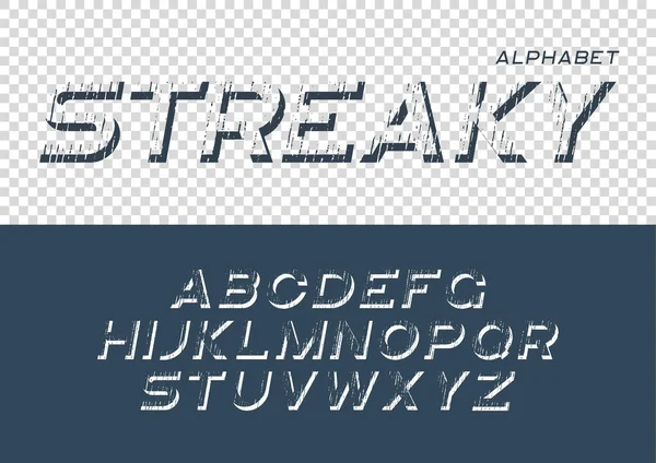 Decoratieve getextureerde lettertype met ingang van de grunge. Vector alfabet laat — Stockvector