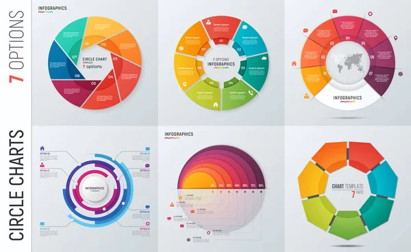 Vektör daire grafik Infographic şablonları için pres topluluğu — Stok Vektör