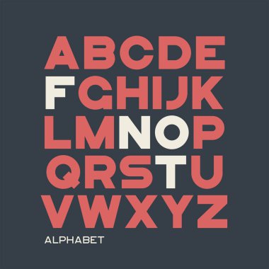 Ağır sans serif yazı tipi tasarım. Vektör alfabesi, harfler, yazı tipi