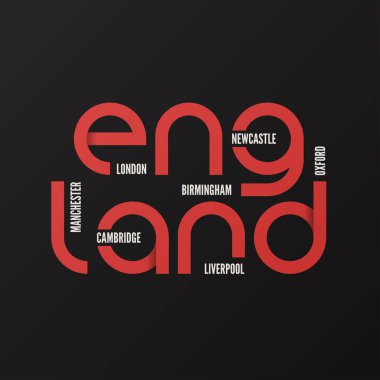 England vector t-shirt and apparel design, typography, print, lo clipart