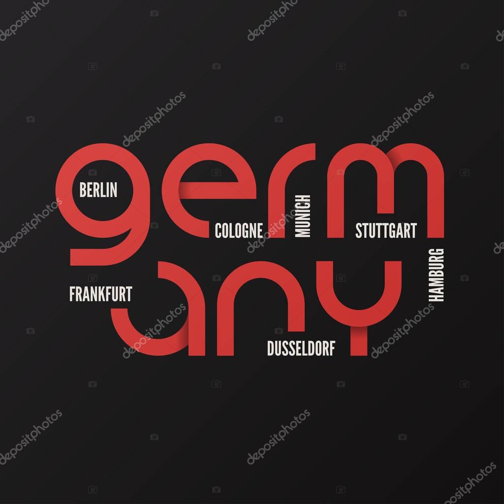 Germany vector t-shirt and apparel design, typography, print, logo, label poster