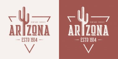 Arizona state textured vintage vector t-shirt and apparel design clipart