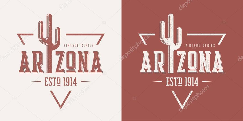 Arizona state textured vintage vector t-shirt and apparel design