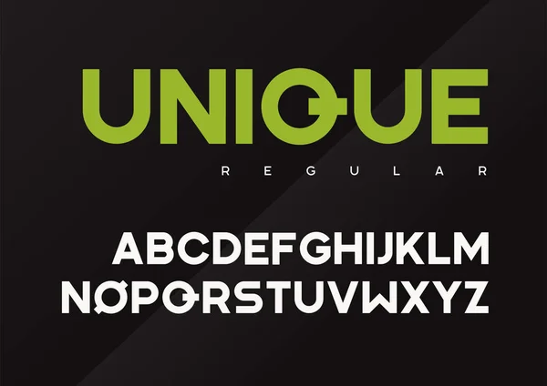 Único vector negrita diseño de tipografía industrial, letras mayúsculas — Vector de stock