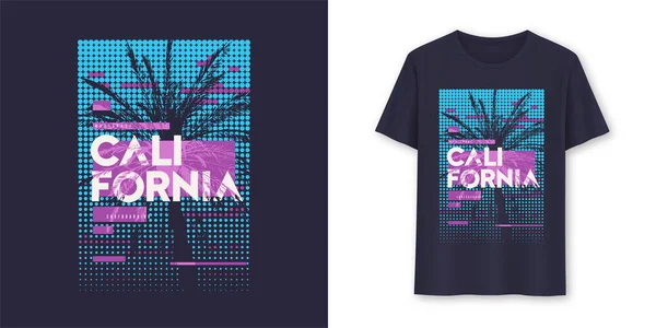 California T-shirt graphique design vectoriel élégant, affiche, typographie — Image vectorielle