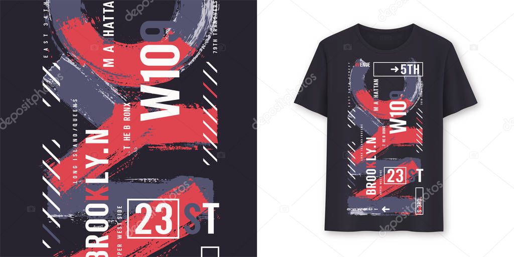 New York City urban graphic t-shirt vector design, typography