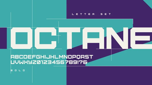 Vector sans serif negrito urbano geométrico conjunto de letras, alfabeto —  Vetores de Stock