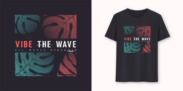 Vibe the wave design graphique vectoriel de t-shirt élégant, typographie — Image vectorielle
