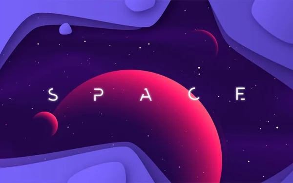 Vector background on the theme of outer space — Stock Vector