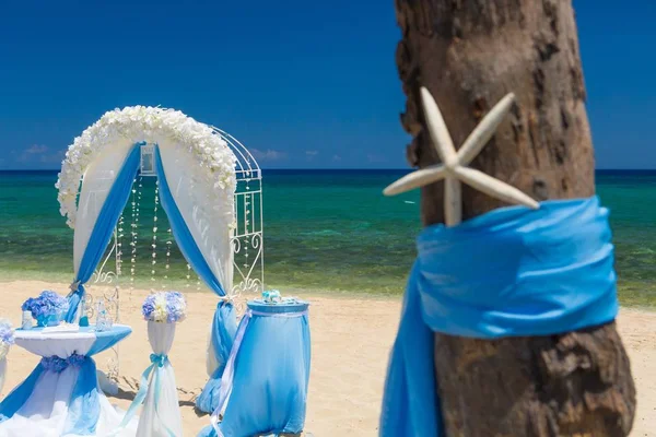 Decorações para um casamento na praia — Fotografia de Stock