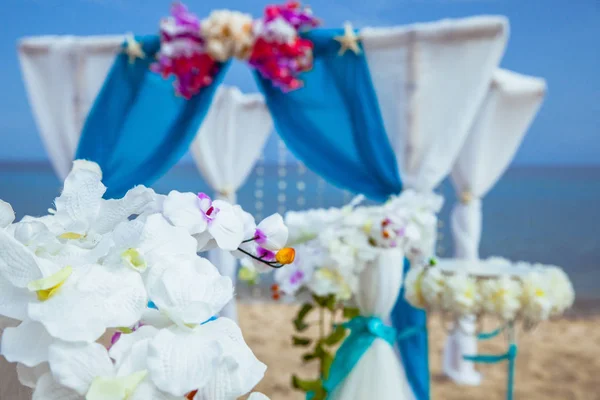 Decorations for a wedding in the beach — Stock Photo, Image
