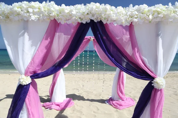 Décorations pour un mariage à la plage — Photo