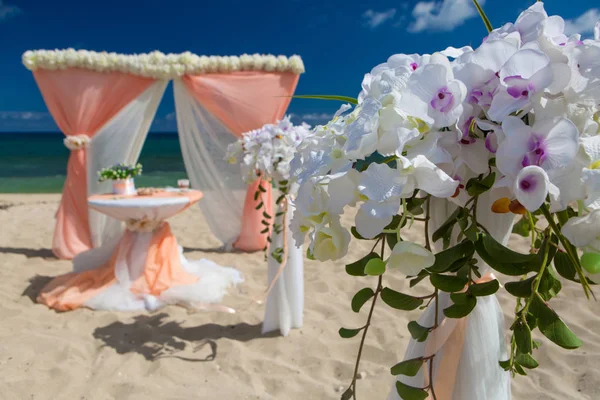 Прикраси на весілля на пляжі — стокове фото