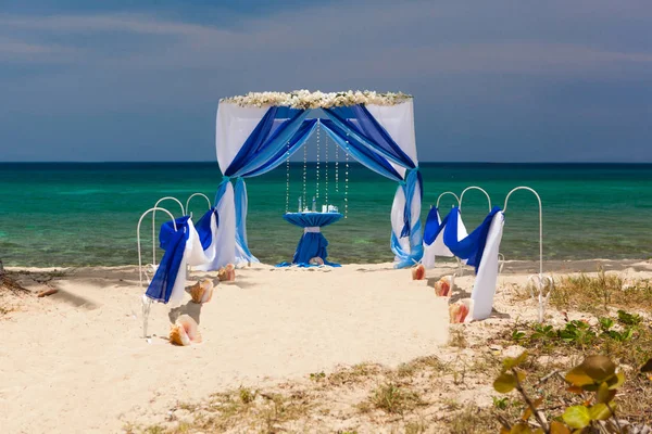 Decorações para casamento na praia — Fotografia de Stock