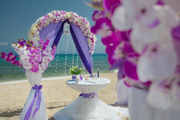 Decorações para um casamento na praia — Fotografia de Stock