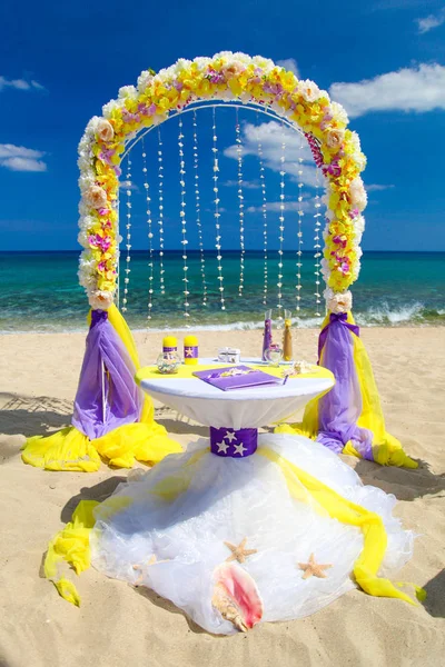 Decorações para um casamento na praia — Fotografia de Stock
