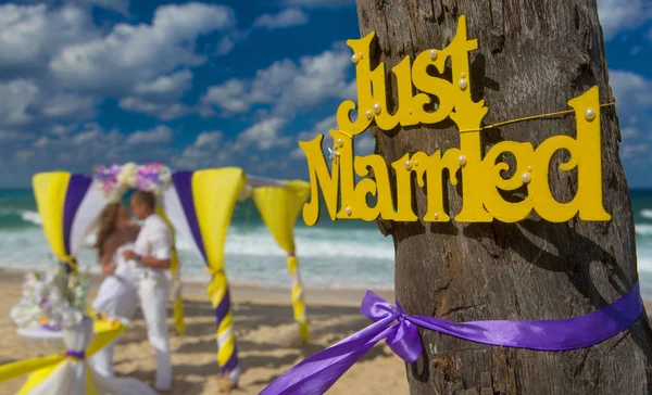 Decorations for wedding in the beach — Stock Photo, Image