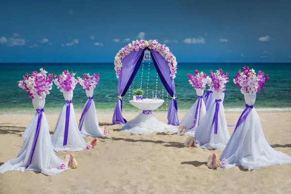 Décorations pour un mariage à la plage — Photo