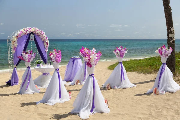 Decoraciones para una boda en la playa —  Fotos de Stock