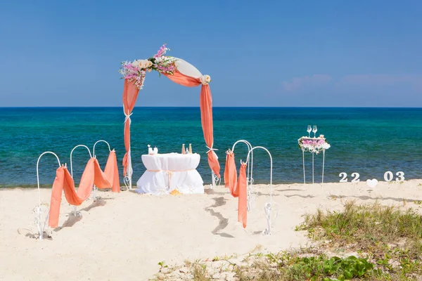 Decoraciones para bodas en la playa —  Fotos de Stock
