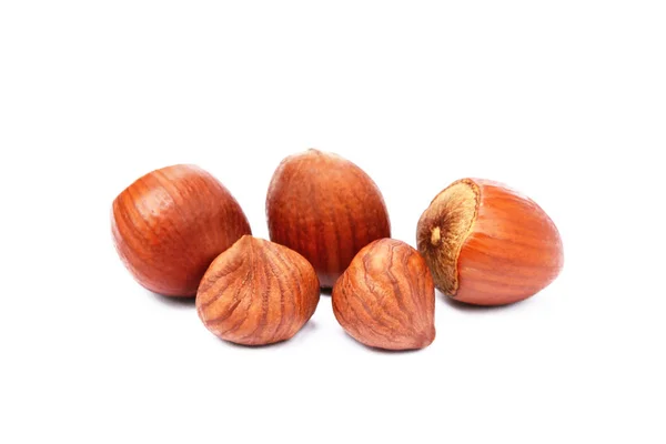 Group healty hazelnuts — Stock Photo, Image