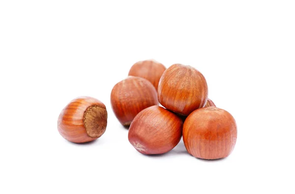 Group healty hazelnuts — Stock Photo, Image