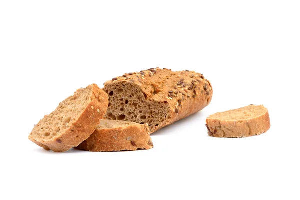 Sliced wholemeal baguette — Stock Photo, Image