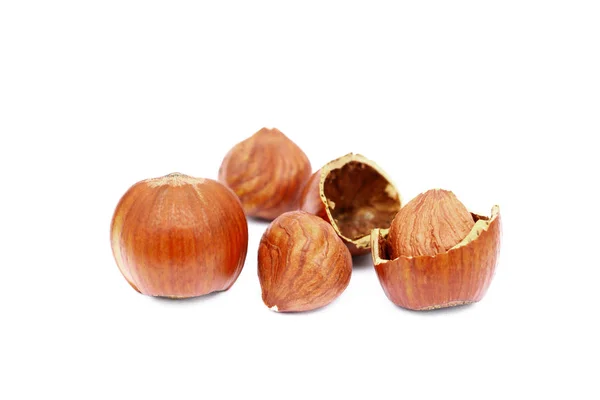 Skupina čerstvé lískové ořechy — Stock fotografie