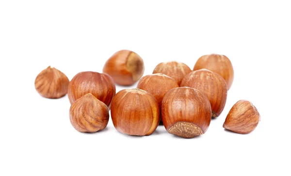 Group fresh hazelnuts — Stock Photo, Image