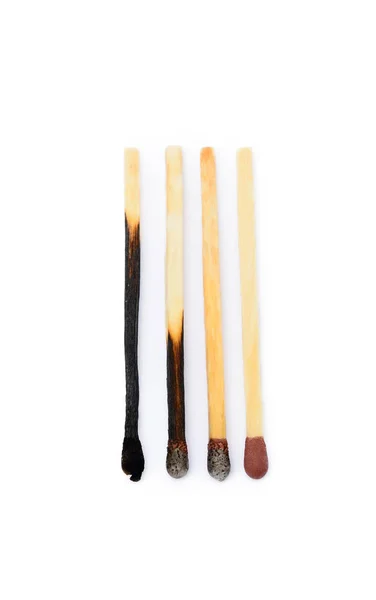 Laid used matchsticks — Stock Photo, Image