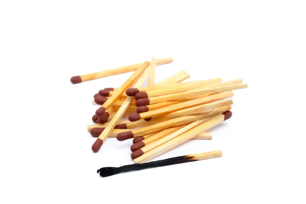 Laid used matchsticks — Stock Photo, Image