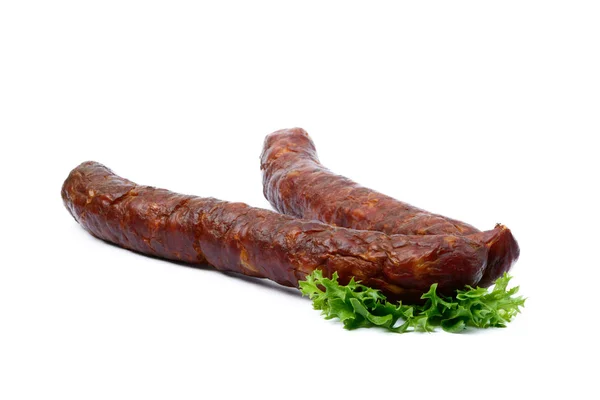 Gustosa salsiccia affumicata di alta qualità — Foto Stock