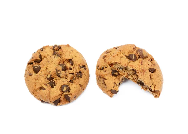 Leckere Kekse mit Schokolade — Stockfoto