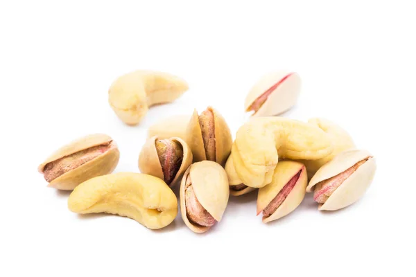 Pile of roasted pistachios and cashew — Stock Photo, Image