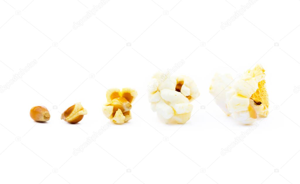  Cheese popcorn isolated