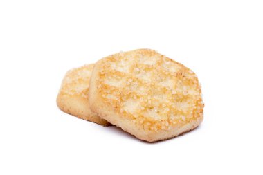 Lezzetli Kurabiye bisküvi izole beyaz arka plan üzerinde 