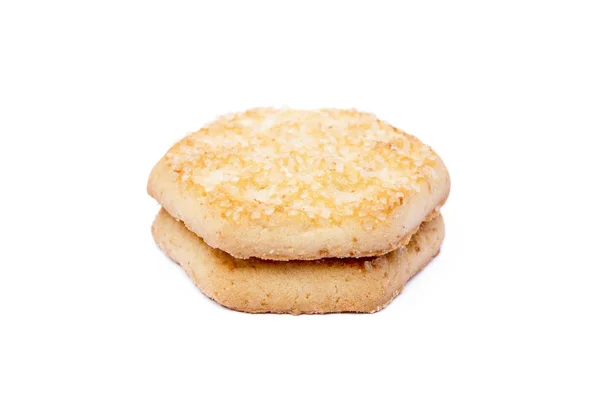 Biscuits Savoureux Biscuits Isolés Sur Fond Blanc — Photo